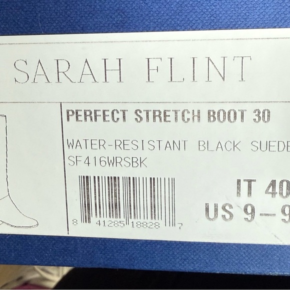 Sarah Flint “Perfect Stretch Boot 30” Black Suede Boots - Picture 3 of 5